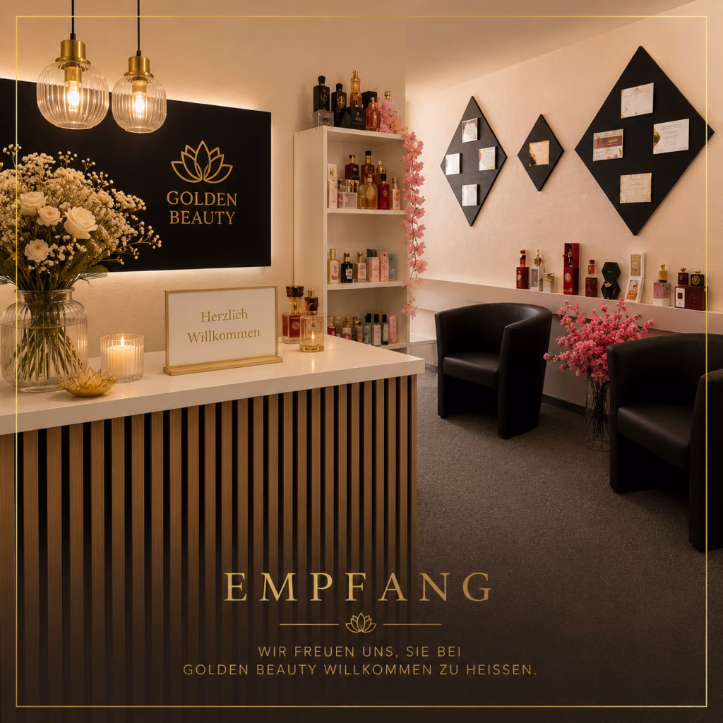 Empfangsbereich bei Golden Beauty